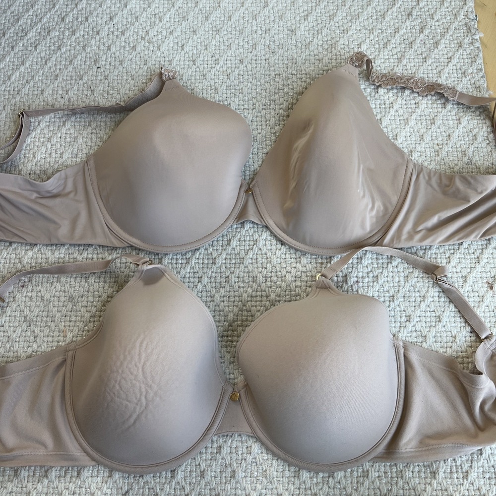 NATORI 732080 and 132035 Underwire T-shirt Bra size 38DD lot of 2